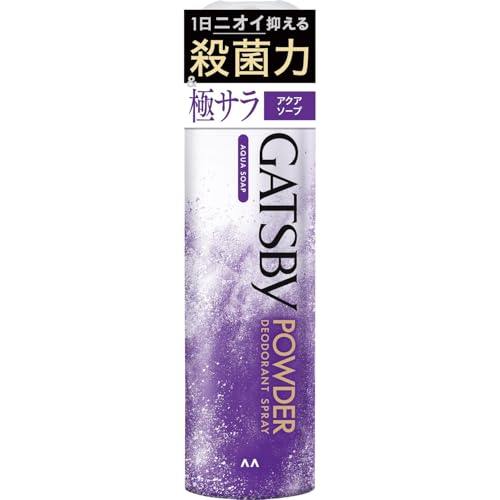 Image of GATSBY Powder Deodorant Spray Aqua Soap Men's Antiperspirant Spray 4.6 oz (130 g)