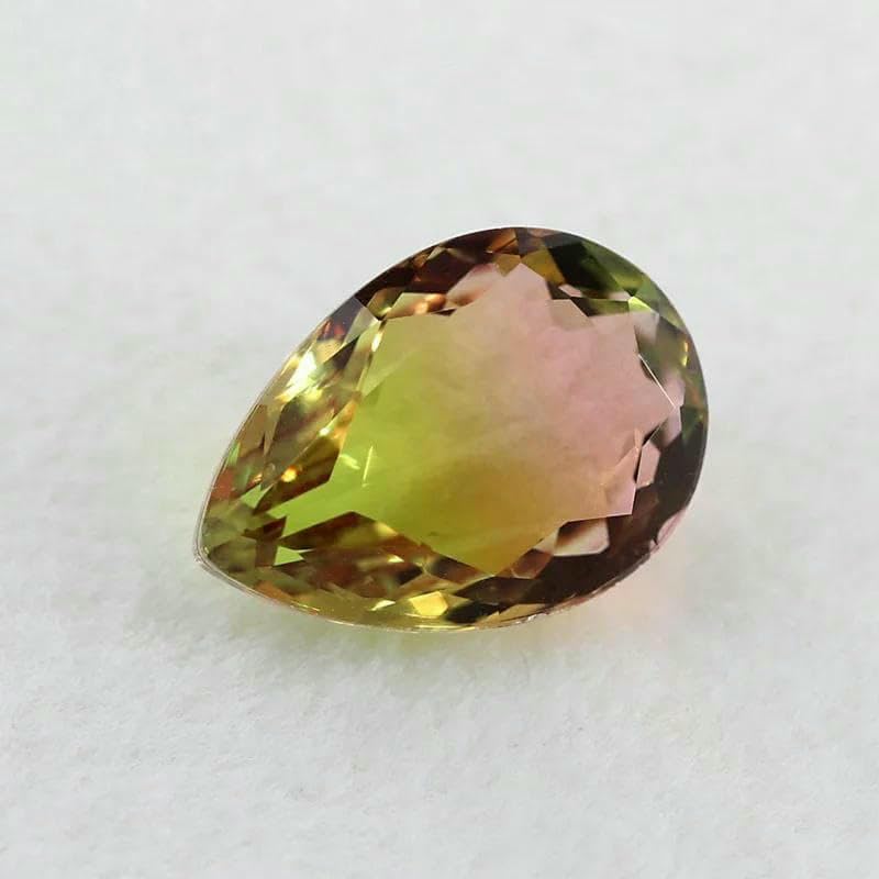Perle di vetro sintetico sciolte in pietra di tormalina anguria a forma di pera, dimensioni 4x6mm-13x18mm per la creazione di gioielli-BX06-8x10mm 50 pezzi