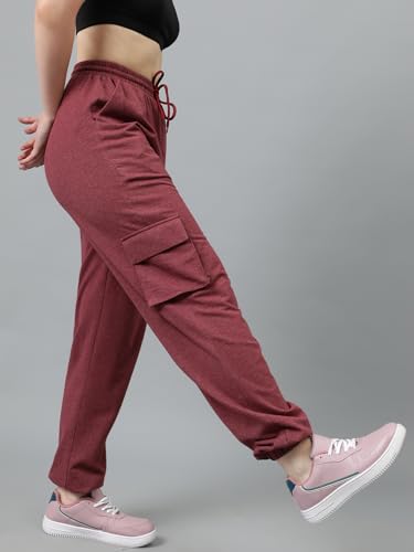Image of KOTTY Workout Track Pants for Women|Regular Fit Joggers with Pockets and Drawstring Waist|Comfortable Active wear