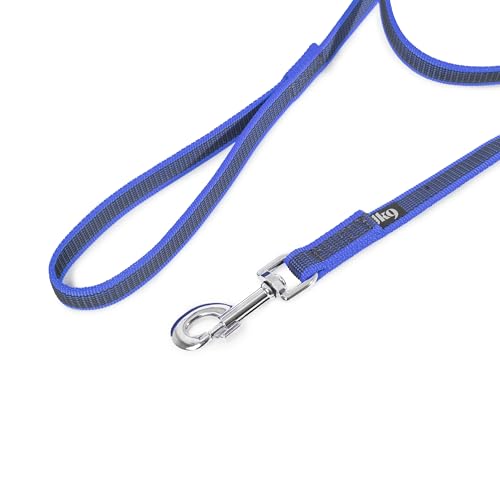 IDC Color & Gray gumierte Leine, 20 mm x 1 m mit Schlaufe, Blau-Grau