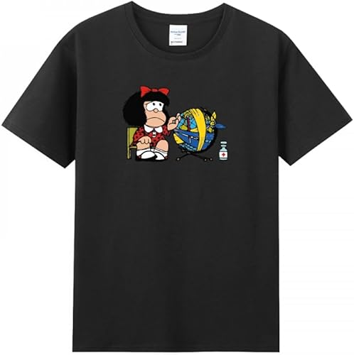 Mafalda Sad About Earth Short Sleeve T-Shirt for Adult Women