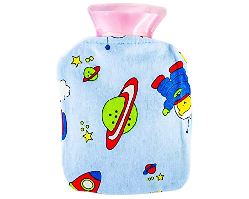 Image of NOBILEA Winter Mini Warm Hot Water Bag Cartoon Pattern Hot Water Bottles Lady Kids Gifts Physiological Period Warm Accessories Pack of 2 with Assorted Color and Design