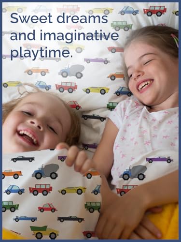 Image of Kids Twin XL Size Cars Bed Sheets - 3 Piece Kids Cars Sheet Set | Cars Themed Bedding, Ultra-Soft, Cute & Cozy, Breathable & Machine Washable, Kids Bed Set for Boys, Girls, Teens & Toddlers