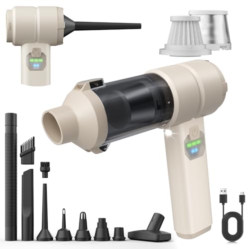 Car Vacuum, Handheld Car Vacuum Cleaner Cordless with Brushless...