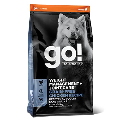 Go! Solutions Weight Management + Joint Care, Grain-Free Dry Dog Food, Chicken Adult and Senior Recipe, 3.5 lb Bag