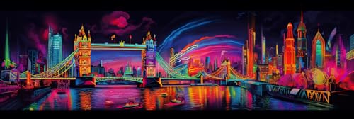Kit complet broderie diamant paysage architecture 60x180cm, loisir créatif adulte strass