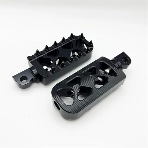 Pédale de pour moto robuste All Black pour sublimer le style épuré de votre custom