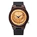 Produktbild Qqzmd Wooden Watches Herren Holz-Uhr-Leder-Bügel Sandelholz-Uhr-Unisex Geschenk, Multifunktions Lässige Holz Uhr, Beste Souvenirs Gifts