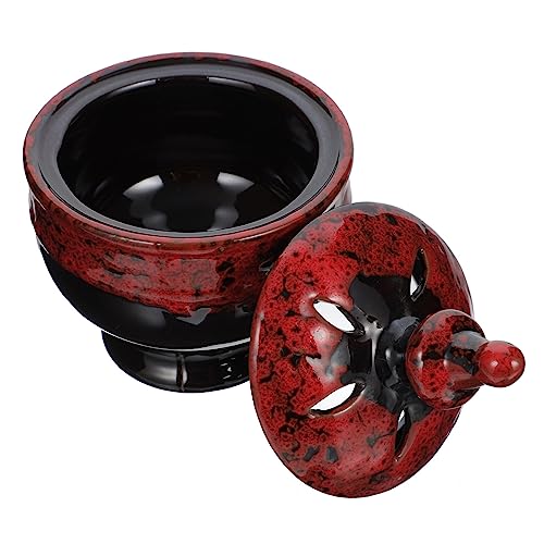 UTHCLO Middle Eastern Ceramic Aroma Burner Incense Stove Censer Ornament Lightweight Home Decoration Antique Style Handmade Aromatherapy Furnace