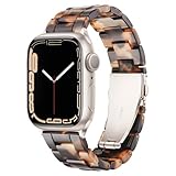 Light Apple Watch Band-Fashion Resin band 38mm/40mm/41mm/42mm(Series 10),iWacth Bands,Apple Watch Bands for Women,Compatible with iWatch Bands for Women Series SE10 9 8 7 6 5 4 3 2 1 Ultra 2 1-Tortoise Stone