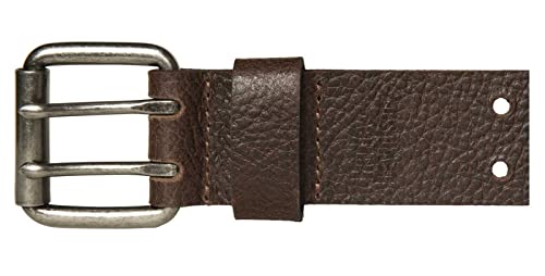 Harley-Davidson Men's Double Prong Adjustable Hole Genuine Leather Belt - Brown2