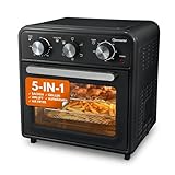 Sommertal Minibackofen 20 Liter mit Umluft & Heißluftfritteuse, Mini Backofen 1800W zum Backen, Grillen & Pizza, Tischbackofen klein mit Airfryer Funktion, 100–230°C, 60 Min. Timer, inkl. Zubehör