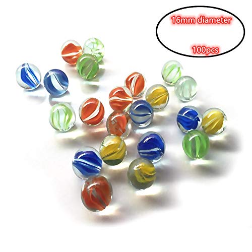 Fworld 100 Pcs Color Mixing Glass Marbles 16Mm/0.63Inch Kids Marble Games Diy And Home Decoration #TOP5