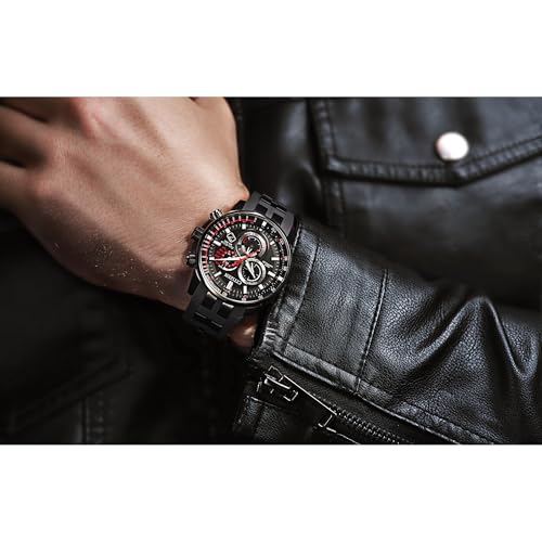 Image of Citizen Men's Eco-Drive Sport Luxury PCAT Watch, Stainless Steel & Polyurethane Strap, Chronograph, Atomic Timekeeping