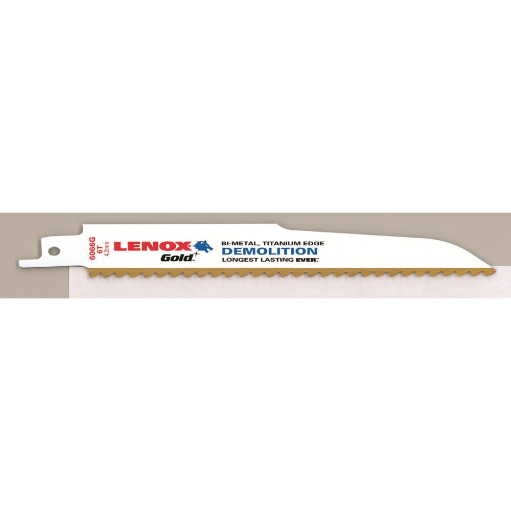 LENOX Tools Hoja de sierra alternante de demolición con tecnología Power Blast, bimetálica, 6 pulgadas, 6 TPI, 2/PK