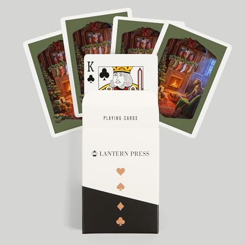 Lantern Press Christmas Morning naipes póker 52 cartas miniatura 6