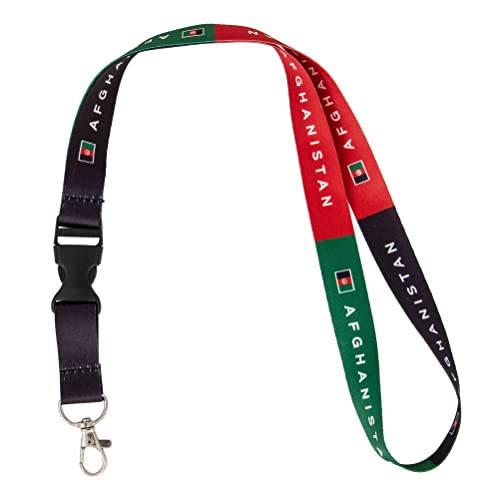 Desert Cactus Country of Afghanistan Lanyard Flag Car Keys ID Badge Holder Keychain Souvenir Detachable Breakaway Snap Buckle (Lanyard)
