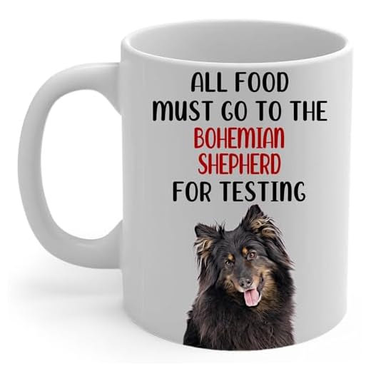 Black Tan Bohemian Shepherd Mom Coffee Mug White 11Oz Funny Ceramic Cup Gifts For Women Pet Peeking Portrait Humorous Kitchen Quote Gifts for Bohemian Shepherd Dog Lovers