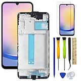 HQB-STAR Galaxy A25 LCD Screen Replacement LCD Display Touch Digitizer Assembly for Samsung Galaxy A25 5G SM-A256B,SM-A256E,SM-A256U LCD Display with Frame(lncell Screen) +Tools