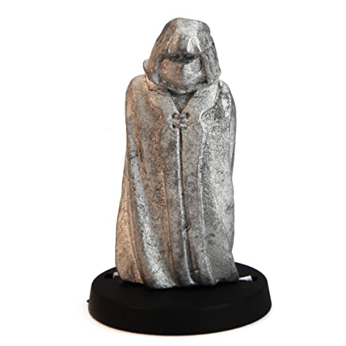 Stonehaven Cloaked Half-Orc Miniature - 35mm Lead-Free Pewter Figure, 28mm Scale, Unpainted, Made in USA