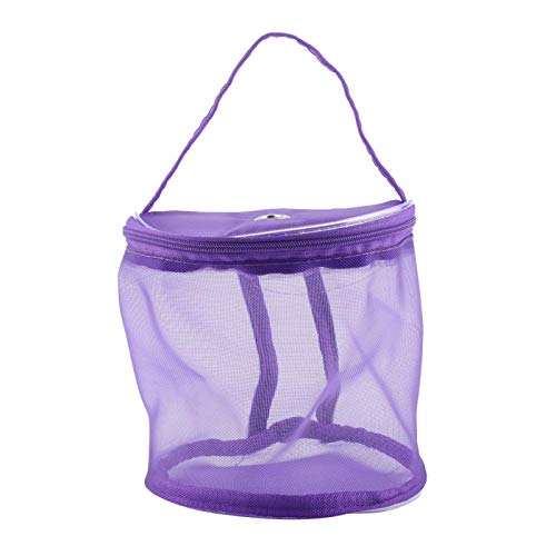 Knitting Bag for Yarn Storage, Oxford Cloth Woven Crocheting Holder Hollow Mesh Cylinder Crochet Wool Small Accessories Container Tool ()