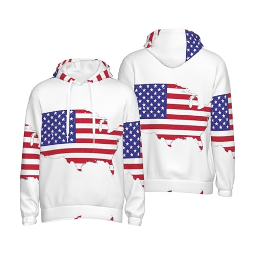 Sweat à capuche homme drapeau USA confortable et chaud - 7