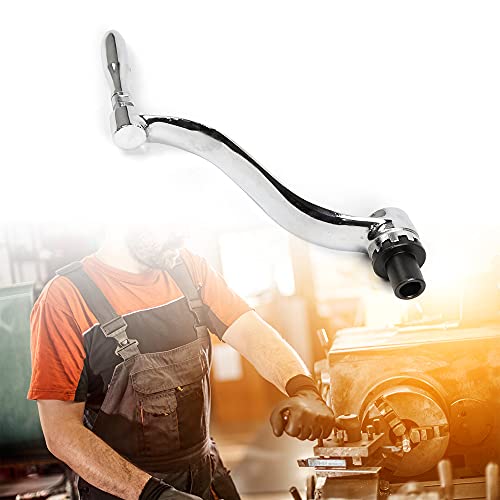 GDAE10 9 Teeth Milling Machine Elevating Knee Crank + Gearshaft Clutch Insert, Alloy Mill Part Swivel Handle (with Gearshaft Clutch Insert)