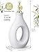 NiHome Ceramic Olive Oil Dispenser Bottle with Spout, 17.6OZ Oil & Vinegar Bottle for Kitchen, Dishwasher Safe Dispensing Bottle for Soy Sauce, Sauce & Other Liquids (All White)