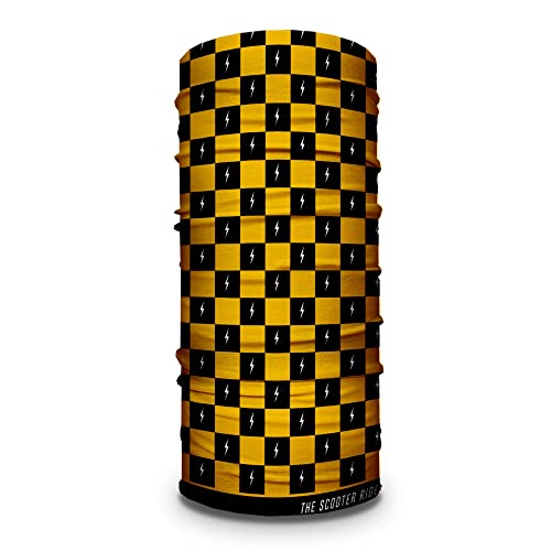 THE SCOOTER RIDER - Tour de Cou Tubulaire pour Homme, Femme pour Moto Multifonction | Foulard tête de Moto Unisexe 100% Respirant | Bandana de Cyclisme, Running, Ski, Randonnée (Jaune/Noir) Cover