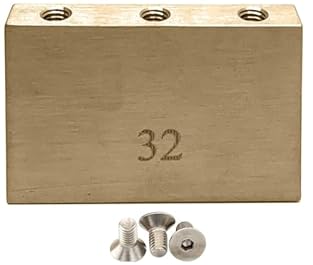 Made of full solid brass, added mass and sustain Compatible with Floyd Rose Tremolo Replacement Part Compatible with Floyd Rose Double-Locking Tremolo Systems Height: 32mm/1.25inch, width: 50mm/1.96 inch, thickness: 8mm/0.31inch. Mounting screw holes...