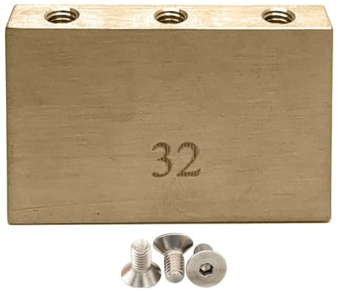 TUOREN Fat Brass Tremolo Block for Floyd Rose Electric Guitar Bridge (32mm)