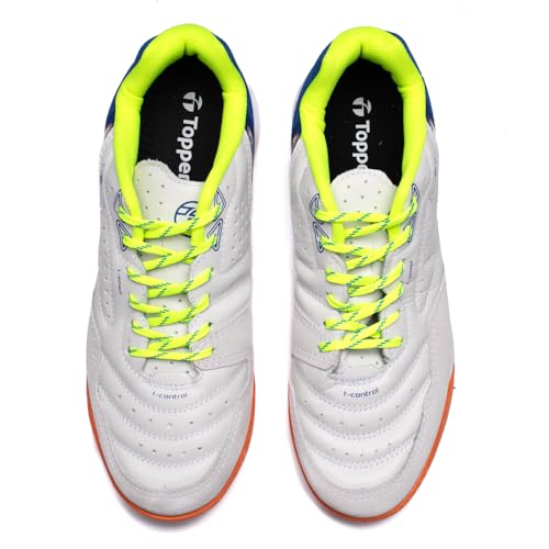 Chuteira Futsal Topper Dominator Pro V Cinza/azul - 37