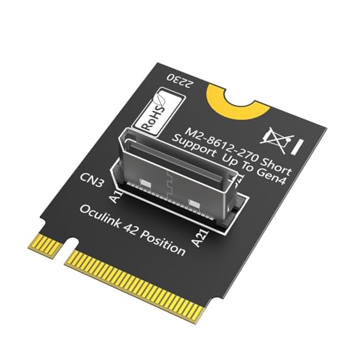 JSDNGURK M.2 Nvme Key M ���� SFF-8612 �A�_�v�^�[�ANVMe PCI-E 4.0 X4 ���� OcuLink SFF-8612 4i �z�X�g�A�_�v�^�[ (SSD ����� EGPU A �p)