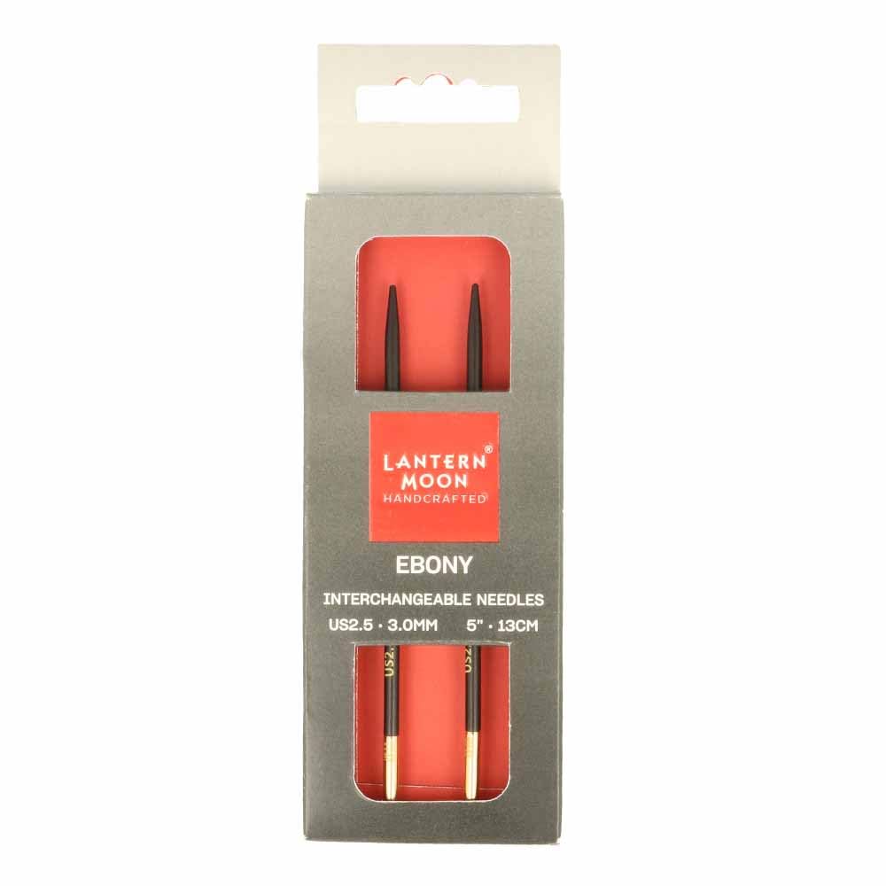 Lantern Moon Intercambiabile Ago Suggerimenti, Ottone Legno, Nero, 13Cm 3.00Mm, 2 Unità-image