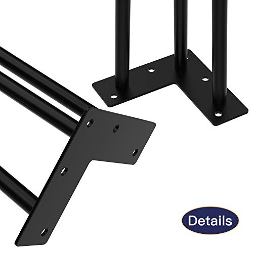 Orgerphy 28” Hairpin Legs (4Pcs) Black Bench Legs| 3-Rod Heavy-Duty Coffee Table Legs Bench Legs Furniture Legs | Office Leg Desk Legs With Screws And 4Pcs Rubber Floor Protectors | Metal Legs Desk Legs #TOP6