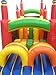 JumpOrange Commercial Grade 40' Rainbow Mega Inflatable Obstacle Course, 2-Pack (Red/Yellow/Blue)
