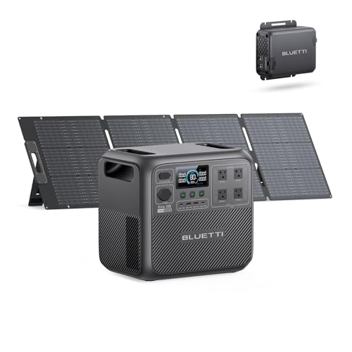 Image of BLUETTI Elite 200 V2 Solar Generator with 200W Panel and Charger 1 (Ships Separately), 2073.6Wh Portable Power Station, w /4 2600W AC, 560W DC-DC Car Charger, for RV, Camping, Emergency Use