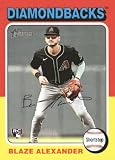 2024 Topps Heritage #629 Blaze Alexander Arizona Rookie Baseball Card - Sportscard Superstore