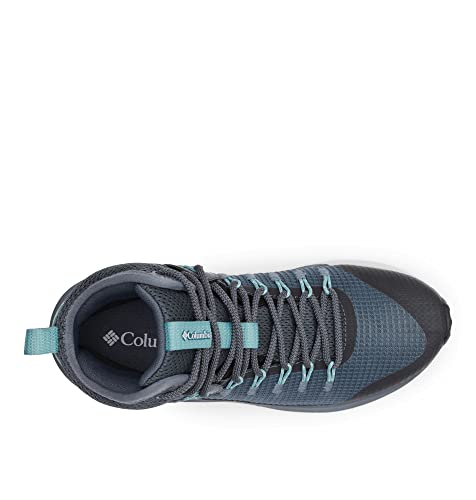 Columbia Tênis feminino Trailstorm Mid impermeável para caminhada, Grafite/Verde empoeirado, 37