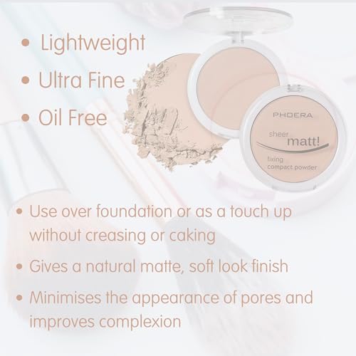 Noble Gifts - Compact Fixing Powder, Sheer Matt Setting Powder with Vitamin E, Long Lasting Pressed Make Up Foundation (203 - Nude) - Image 3