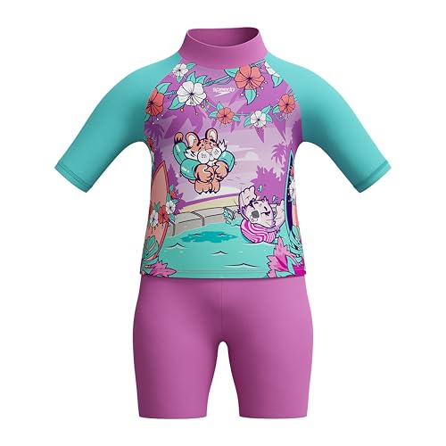 Image of Speedo Girls' Swimsuit Infant to Big Kid UPF 50+ Learn to Swim