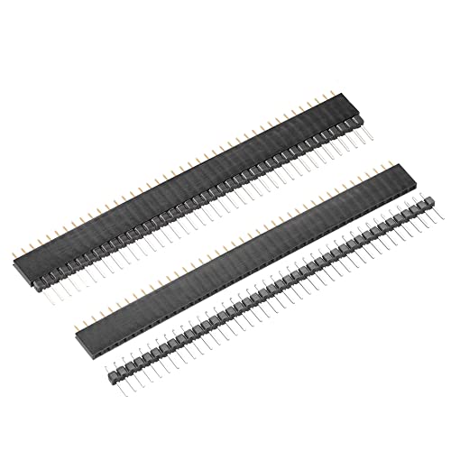 Pin Header 2.54mm uxcell 10 pares de conectores macho y hembra rectos de una sola fila para PCB