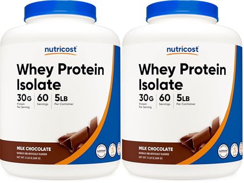 Image of Nutricost Whey Protein Isolate Powder (Milk Chocolate) 5LBS (Pack of 2)