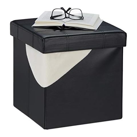 Relaxdays Taburete con Espacio de Almacenamiento Cover