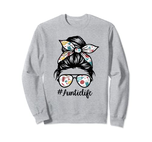 Auntie Life - Gafas de pelo para mujer Sudadera