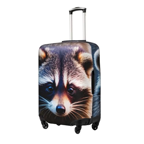 Little Raccoon Face Print Unique Travel Luggage Cover Washable Anti Scratch Suitcase Protector for Vacation2