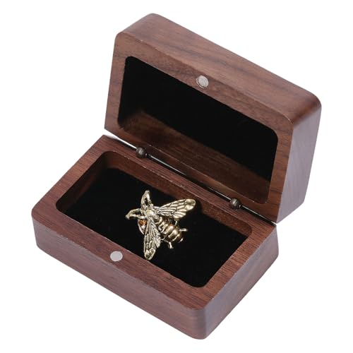 CHGCRAFT Boîte à Boutons de Manchette en Bois de Noyer Boîte Cadeau pour Boutons de Manchette en Bois Boîtes de Présentation de Bijoux pour Fiançailles...