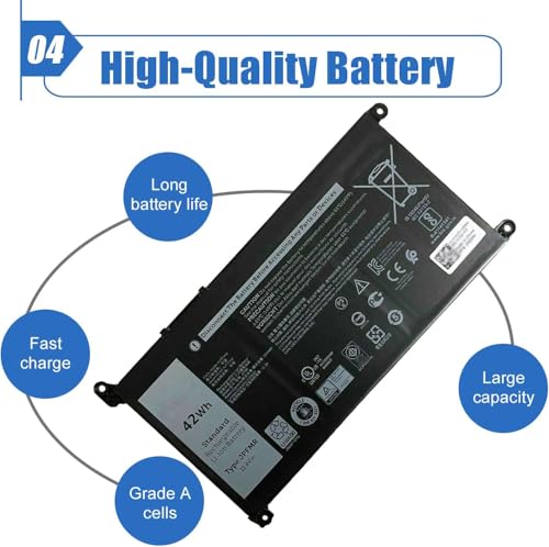 Image of 42Wh JPFMR laptop Battery Replacement for Dell Chromebook 3400 3100 2-in-1