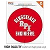 Rensselaer Polytechnic Institute Red Hawks Logo Automotive Car Window Locker Circle Bumper Sticker #2