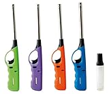 4 STK Stabfeuerzeug 27cm Lang mit Gasflasche 18ml +1x (Konsumany® Stab- Stumfeuerzeug 12,5 cm Lang)
